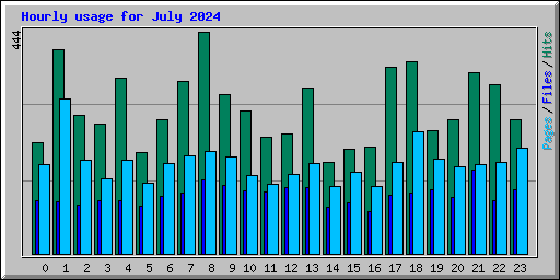 Hourly usage for July 2024
